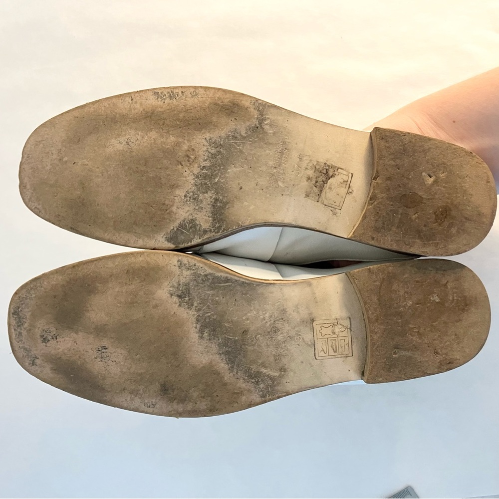 Free People White Leather At Ease Slip On Loafer Size 37 US 6.5 - Picture 5 of 6